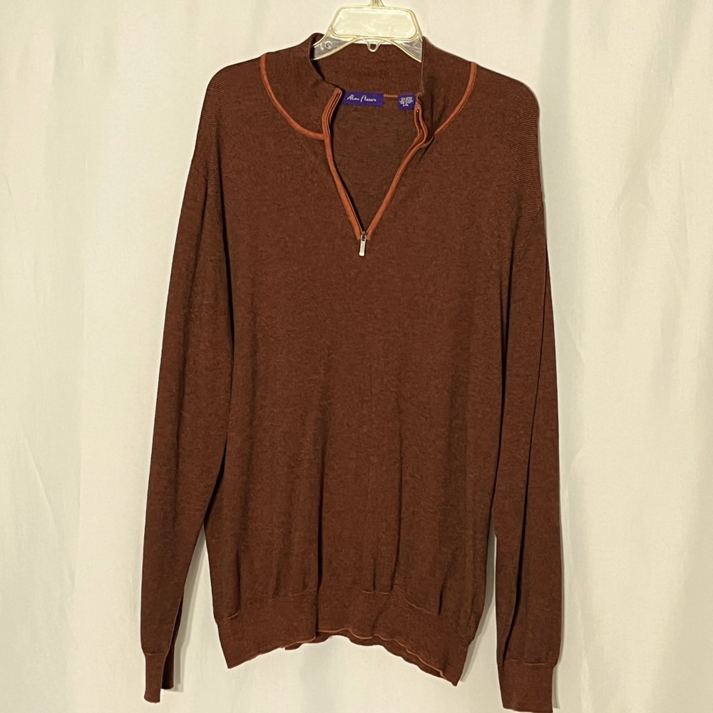 Alan Flusser 1/4 Zip Pullover Sweater. Size XXL